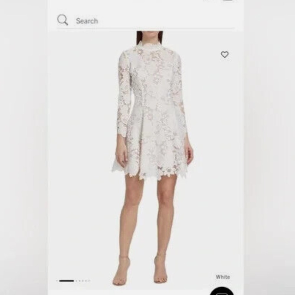 NWT Oscar de la Renta Botanical Guipure Lace Mini dress (white, fits size 2-4)